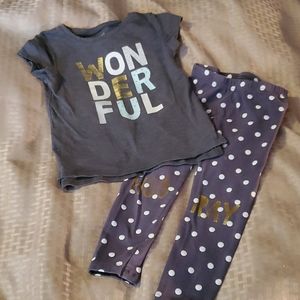 3T t shirt and leggings